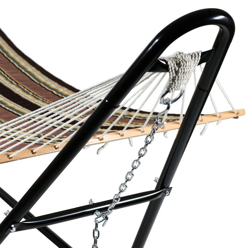 Sunnydaze Double Quilted Fabric Hammock with Universal Steel Stand - 450-Pound Capacity, 6 of 19