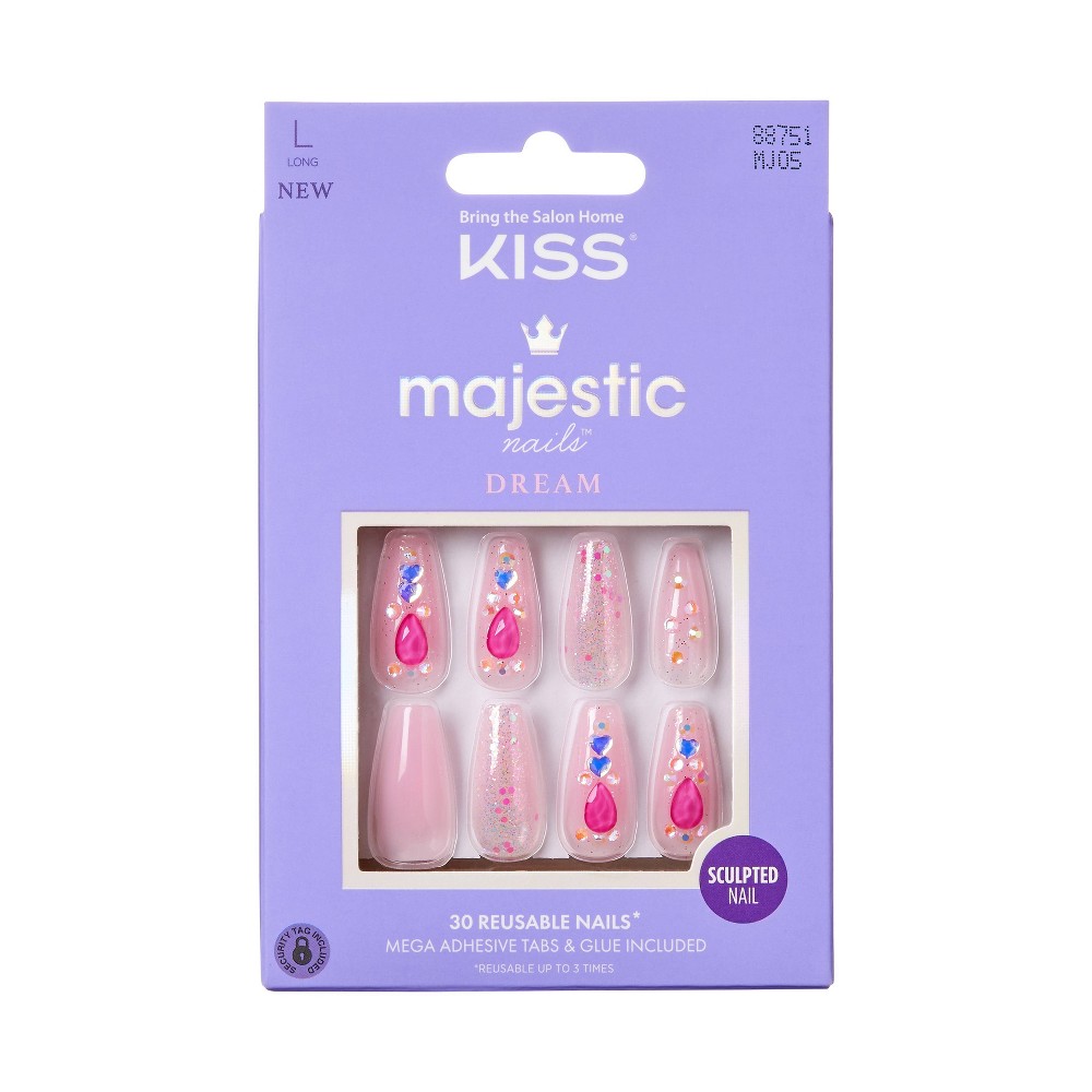 Photos - Manicure Cosmetics KISS Products Fake Nails - Lovely Bubbly - 34ct