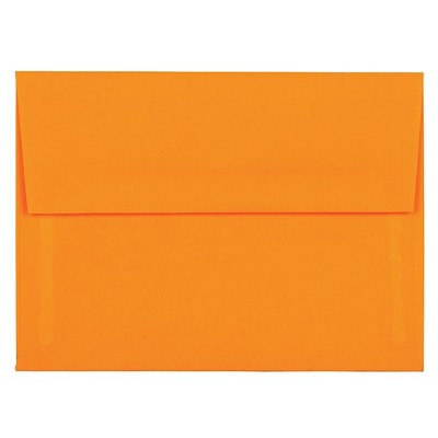 JAM Paper A6 Colored Invitation Envelopes 4.75 x 6.5 Ultra Orange 80344H