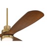 Casa Vieja 52" Delta Modern Indoor Ceiling Fan 3 Blade CCT LED Light Remote Control Soft Brass Finish Bedroom Living Room Kitchen DC Motor Decorative - 4 of 4