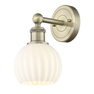 White Venetian - 1 Light Wall Sconce In Modern Style-10.25 Inches Tall and 6 Inches Wide - 1 of 1