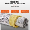 VEVOR Dryer Vent Hose, 5'' Insulated Flexible Duct 25FT Long with 2 Duct Clamps, Heavy-Duty Three Layer Protection, Silver - 4 of 4