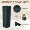 Unique Bargains PU Leather Dustproof Pencil Toothbrush Cosmetic Brush Holder - 3 of 4