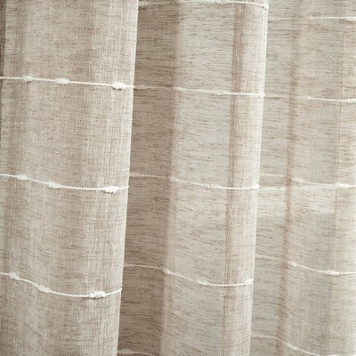 Neutral Sheer Polyester Grommet Window Curtain Panels