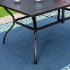 7pc Outdoor Dining Set with Adjustable Wicker Chairs & Steel Table - Captiva Designs: Includes Umbrella Hole - 3 of 4