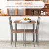 Aghana Digitals 5-Piece Modern Dining Set: Rectangular MDF Table with Steel Legs & 4 Chairs, - 4 of 4