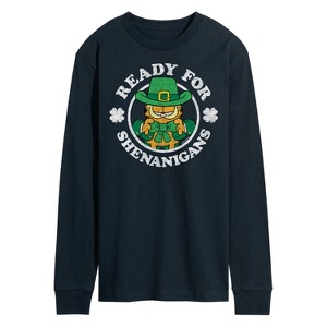 Men's - Garfield - Ready for Shananigans St. Patrick's Day Long Sleeve Graphic T-Shirt - 1 of 4