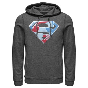 Men's Superman Logo Geometric Pull Over Hoodie - 1 of 3