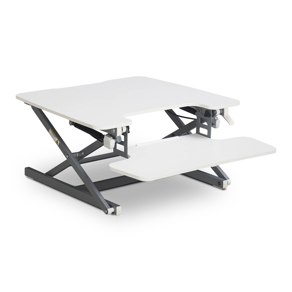 Photos - Office Desk Small Ergo Height Adjustable Standing Desk Converter White - True Seating: