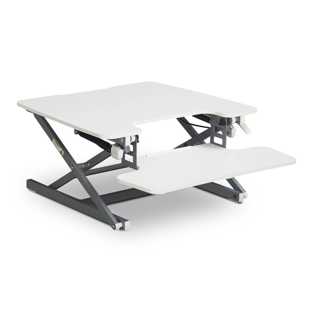 Small Ergo Height Adjustable Standing Desk Converter White - True Seating -  81503035