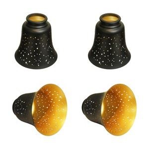 ALUCSET Ceiling Fan Light Covers, 4 Pack Metal Pendant Light Shade Replacement with 1-5/8" Fitter 4.5" Height 4-3/4" Diameter for Chandelier Wall Lamp - 1 of 4