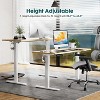 Kumasinova Electric Standing Desk with Adjustable Height,Stand Up Computer Desk with Splice Board,Ergonomic Home Office Work Table with 2 Hooks - 4 of 4