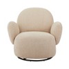CAVINAS 360° Swivel Accent Chair,Modern Rotating Lounge Chair with Metal Frame,Space-Saving Comfy Armchair for Living Room,Bedroom - 2 of 4