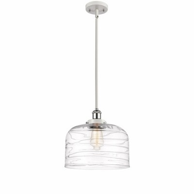 Bell - 1 Light Stem Hung Mini Pendant In Industrial Style-10 Inches Tall and 12 Inches Wide