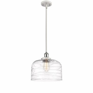 Bell - 1 Light Stem Hung Mini Pendant In Industrial Style-10 Inches Tall and 12 Inches Wide - 1 of 1