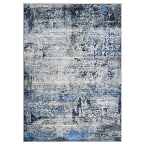 Coolmee Washable Rugs for Entryway Indoor, Non Slip Small Living Room Rugs Printed Faux Wool Throw Rug, Floor Carpet Gray - 1 of 4