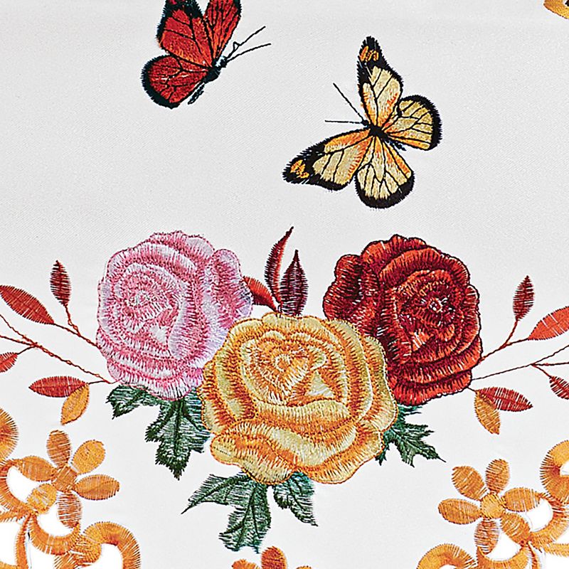 Collections Etc Embroidered Butterfly Flowers Table Linens, 3 of 4