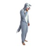 Wolf Adult Blue Long Sleeve Hooded Cosplay Onesie Costume Union Suit - 4 of 4