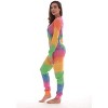 #followme Womens Henley Thermal Bodysuit | Buffalo Plaid, Tie Dye, & Printed PJ Union Suit Loungewear - 2 of 3