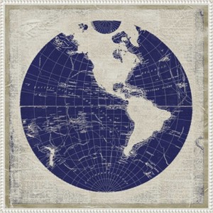 Amanti Art Blueprint Map I by Elizabeth Medley Canvas Wall Art Print Framed 22 x 22-in. - 1 of 4