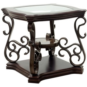 NicBex Modern 26.25" Square Coffee Table with Middle Marble Shelf for Living Room and Office - 1 of 4