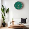 REGALWOVEN Plastic Silent Battery Powered Date and Temperature Wall Clock 12 Inches - 3 of 4