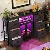 6 Drawer Dresser for Bedroom with Charging Station & LED Light,  Adjustable Feet, Anti-Tip TV Stand for 60" TV, Fabric Chest of Drawer - 4 of 4
