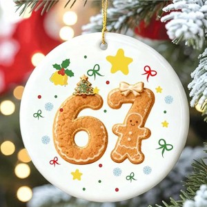 Lomsoe Santa Says 67 Gifts Christmas Ornament 2025 for Women Men Friends Six Seven Ornaments Gifts for Christmas Tree Christmas Decor Christmas Gift - 1 of 4