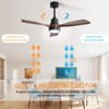 Sofucor 48'' Ceiling Fan with Lights 3 Wood Blades and Remote Control - 2 of 4