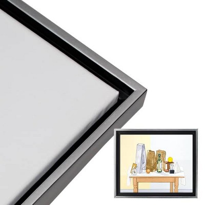 Creative Mark Illusions Floater Frame 12x12 Black For 1.5 Canvas - 6 Pack  : Target