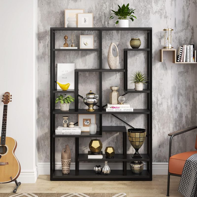 Tribesigns 70.9 Inches 9 Tier Geometric Bookcase, 3 of 7