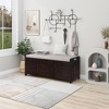 Sapphtopaz Storage Bench Shoe Rack Bench Shoe Organizer with 3 Shutter-shaped Doors Removable Cushion Hidden Storage Space for Entryway Bedroom - 3 of 4