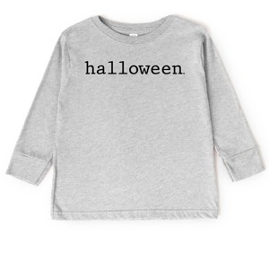 Halloween Typewriter - Toddler Long Sleeve Graphic Tee and Youth Long Sleeve Graphic T-Shirt - 1 of 3