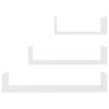 vidaXL Wall Display Shelf 3 pcs White Engineered Wood - 4 of 4