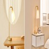 Globe Electric 16" Matte Brass Desk Lamp with White Linen Shade: ETL Listed, Metal Body, Cone Shape Shade, No Tools Assembly - 4 of 4
