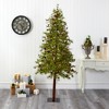 Nearly Natural 7-ft Wyoming Alpine Artificial Christmas Tree with 200 Clear (Multifunction) LED Lights and Pine Cones on Natural Trunk - 4 of 4