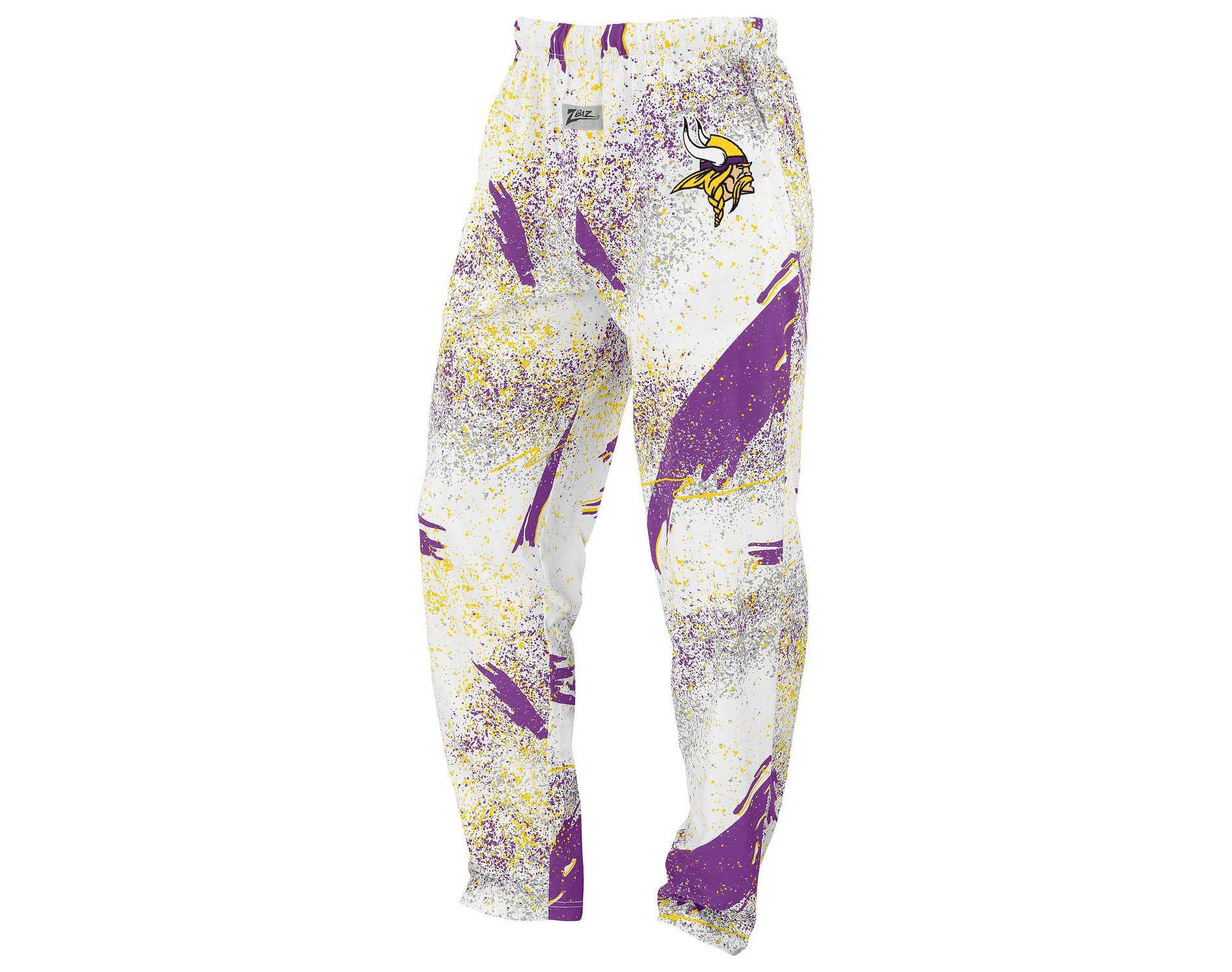 NFL Minnesota Vikings Zubaz Men's Confetti Screen Print Pants