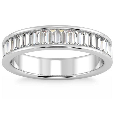 Pompeii3 1Ct TW Baguette Diamond Channel Set Wedding Ring 14k Gold Lab Created