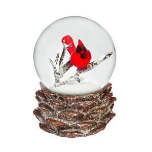 Evergreen Beautiful Christmas Cardinal Water Globe Table Top Decor - 4 x 6 x 4 Inches Indoor/Outdoor Decoration - 1 of 2