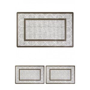 Unique Bargains Geometric Patterns Non-Slip Machine Washable Kitchen Floor Mats - 1 of 4