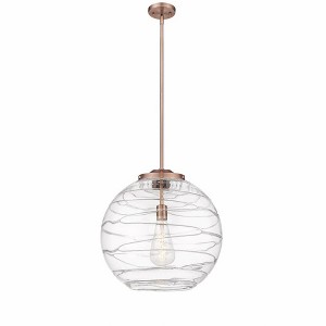 Athens Deco Swirl - 1 Light Pendant In Industrial Style-19.5 Inches Tall and 17.88 Inches Wide - 1 of 1