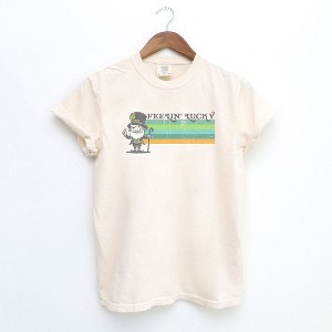 Simply Sage Market Women's Feelin' Lucky Leprechaun Short Sleeve Garment Dyed Tee - 1 of 3