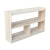 International Concepts 30" Abby Divided Bookshelf Unfinished : Farmhouse Style, 4-Tier, Hardwood, Metal Hardware - 3 of 4