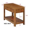 NicBex 2-Tier Side Table with Rounded Corners & Waterproof Surface, 25'' Rectangular End Table with Storage Shelf, Farmhouse Sofa Side Table - 2 of 4