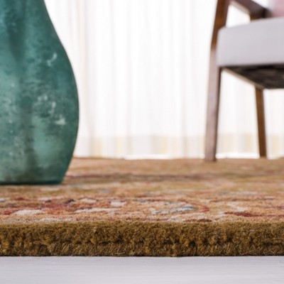 Hand-Tufted Olive and Camel Wool Runner Rug - 2'3" x 12'