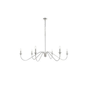 Elegant Lighting Rohan 60 inch chandelier in Polished Nickel - 1 of 4