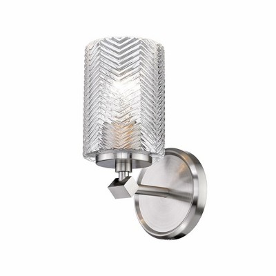 Dover Street Glass Wall Sconce - Elegant Dimmable Fixture for Bathroom & Bedroom