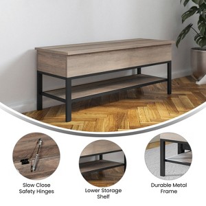 Taylor & Logan Willard Farmhouse Entryway Bench Seat with Hidden Storage - 1 of 4
