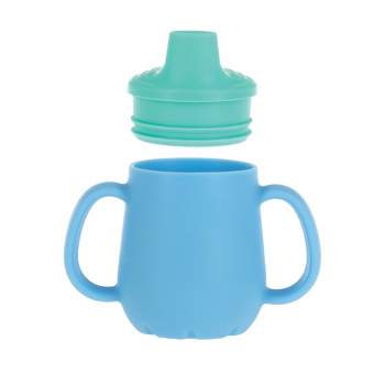 Nuby 2oz 2 Handle Silicone Cup with Spout Lid - Boy