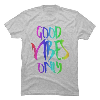Adult Design By Humans Good Vibes Only Rainbow Pride By Samcole18 T-Shirt